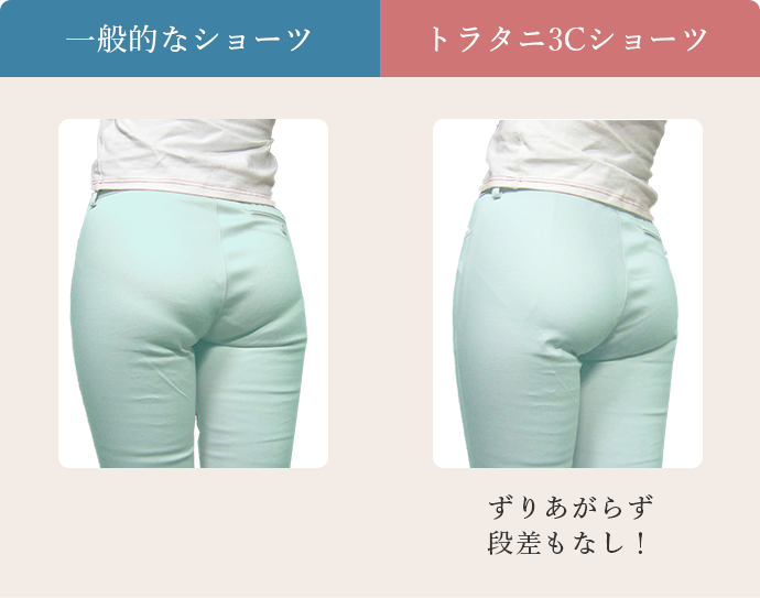ガードルでショーツのずり上がりを押さえるイメージ